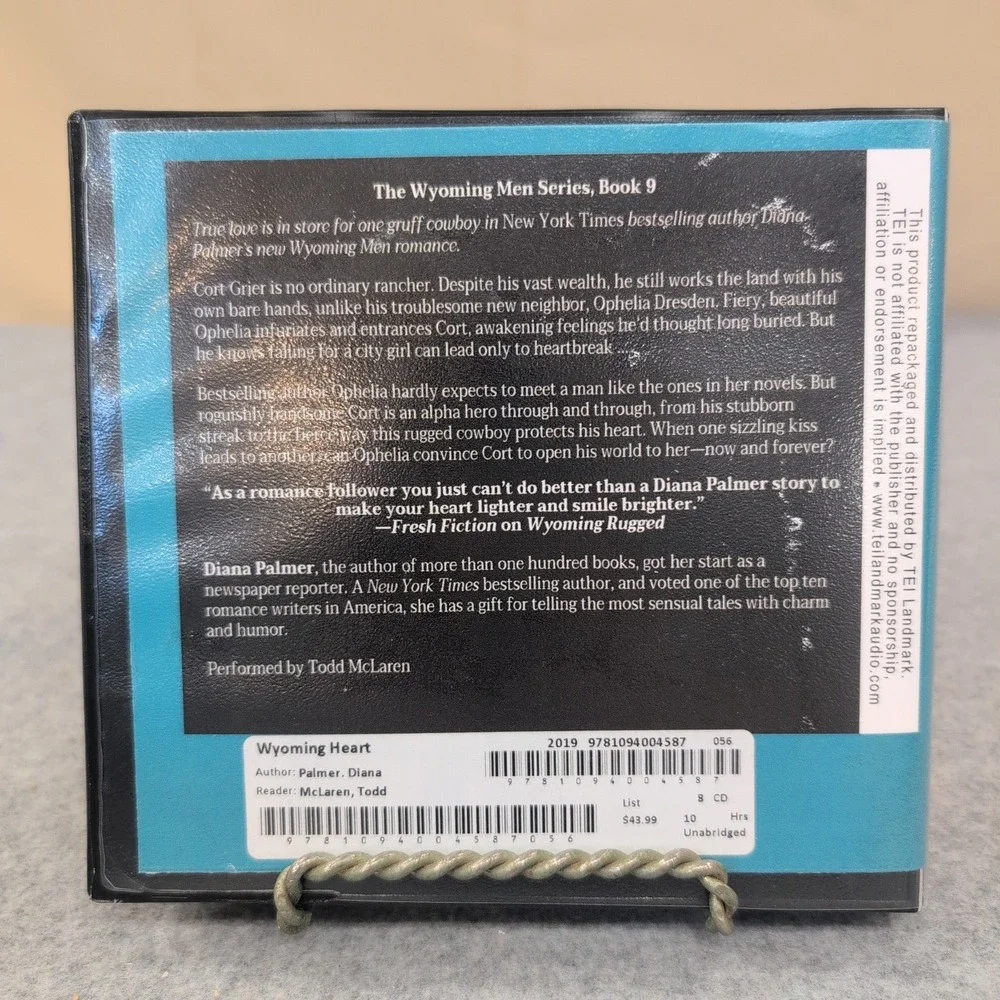 Wyoming Heart Diana Palmer Audiobook CD The Wyoming Men Book 9 Unabridged 8 CD - Picture 2 of 2